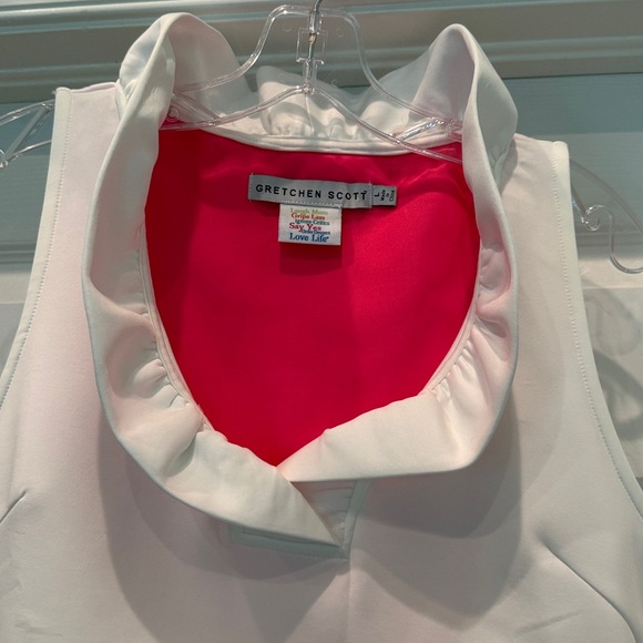 Like New Gretchen Scott sleeveless ruffle top size Large - Picture 2 of 5